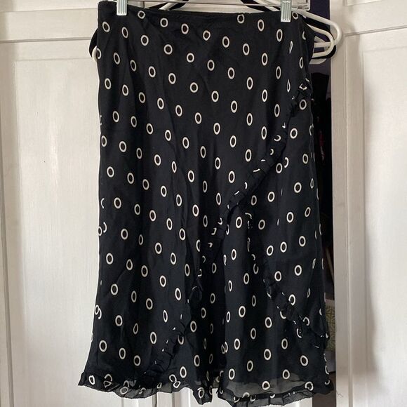 100% Silk Ruffle Skirt by Sandra King. Size 12 - Picture 1 of 7